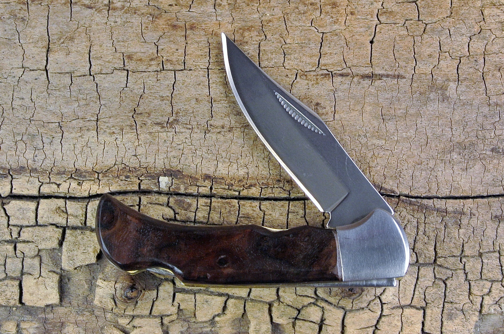 Pocket Knife with Wood Handle Walnut Burl Wooden Handle Wood Pocket Knife Best Man Gift