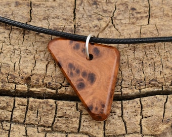 Juniper Burl Wood Pendant Necklace - Handmade Wood Pendant - Rare Wood Necklace - 1 Wood Pendant - 18-20inch Adjustable