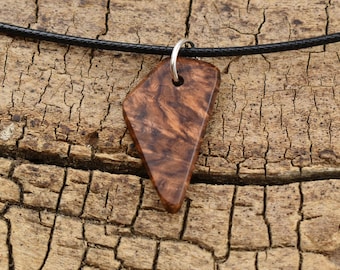 Honduran Rosewood Burl Wood Pendant Necklace - Handmade Wood Pendant - Rare Wood Necklace - 1 Wood Pendant - 18-20inch Adjustable