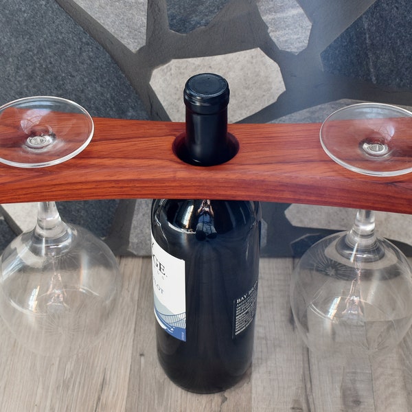 Wine Glass Holder - Wooden Wine Caddy - Handmade Wooden Wine Glass Carrier - Wood Glass Holder Only