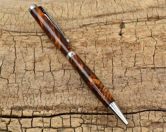 Figured Cocobolo Wood Pen - Wooden Pen - Groomsmen Gift - Father's Day Gift - Wedding Gift - Graduation Gift