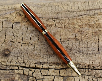 Multi-Wood Pen - Padauk and Ziricote Wooden Pen - Groomsmen Gift - Father's Day Gift - Wedding Gift - Graduation Gift