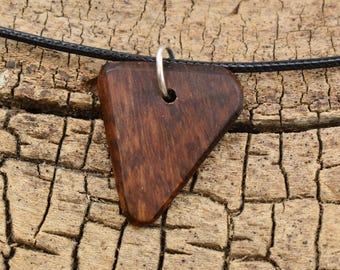 Snakewood Wood Pendant Necklace - Handmade Wood Pendant - Rare Wood Necklace - 1 Wood Pendant - 18-20inch Adjustable