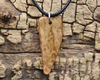 Birdseye Maple Pendant Necklace - Handmade Wood Pendant - Wood Necklace - 1 Wood Pendant - 18-20inch Adjustable