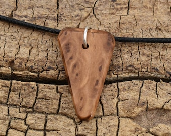 Australian Corrugata Burl Wood Pendant Necklace - Handmade Wood Pendant - Rare Wood Necklace - 1 Wood Pendant - 18-20inch Adjustable