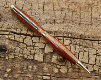 Multi-Wood Pen - Bloodwood and Birdseye Maple Wooden Pen - Groomsmen Gift - Father's Day Gift - Wedding Gift - Graduation Gift