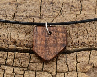 Figured Tasmanian Blackwood Wood Pendant Necklace - Handmade Wood Pendant - Rare Wood Necklace - 1 Wood Pendant - 18-20inch Adjustable