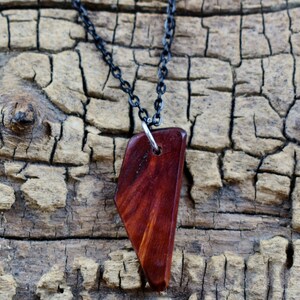 Manzanita Burl Pendant Necklace - Handmade Wood Pendant - Wood Necklace - 18 inch Long Chain