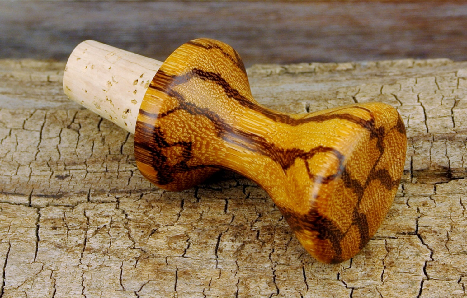 Wooden Wine Bottle Stopper Marblewood Wood Carving Cork Bottle