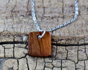 Sheoak Burl Wood Pendant Necklace - Handmade Wood Pendant - Rare Burl from Australia Wood Necklace - 1 Wood Pendant - 20 inch Long Chain