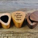 Wood Guitar Pick Box - Handmade Custom Engraved Guitar Pick Box - Magnetic lid - holds 5 wooden picks - 1 Wood Guitar Pick Box - BOX ONLY 