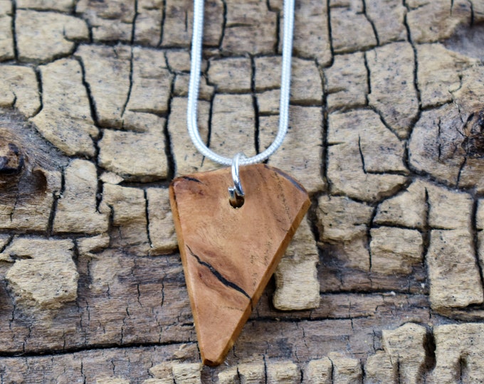 Coolibah Burl Wood Pendant Necklace: Handmade Australian Burl, 20 inch Chain
