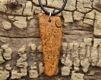 Cherry Burl Pendant Necklace - Handmade Wood Pendant - Wood Necklace - 1 Wood Pendant - 18-20inch Adjustable
