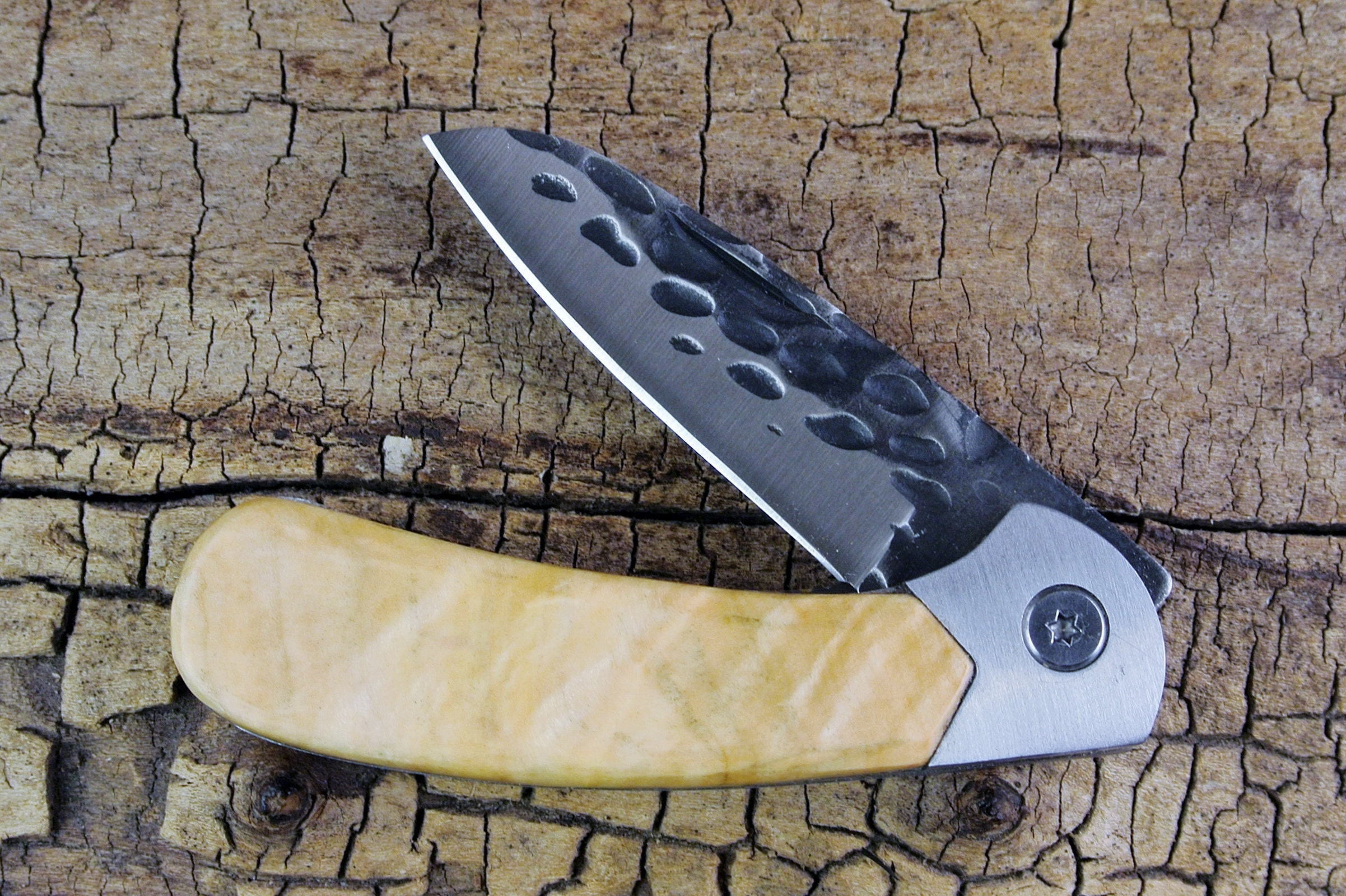Pocket Knife with Wood Handle Curly Maple Wooden Handle Wood Pocket Knife Best Man