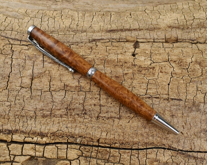Rare Australian Brown Mallee Burl Wood Pen -Luxury Gift for Groomsmen, Father's Day, Graduation, or Wedding