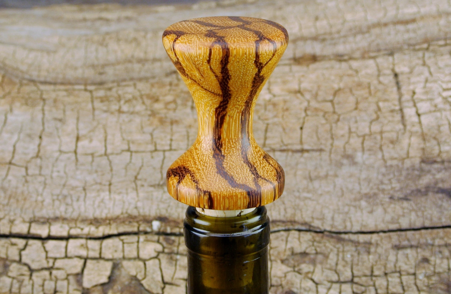 Wooden Wine Bottle Stopper Marblewood Wood Carving Cork Bottle