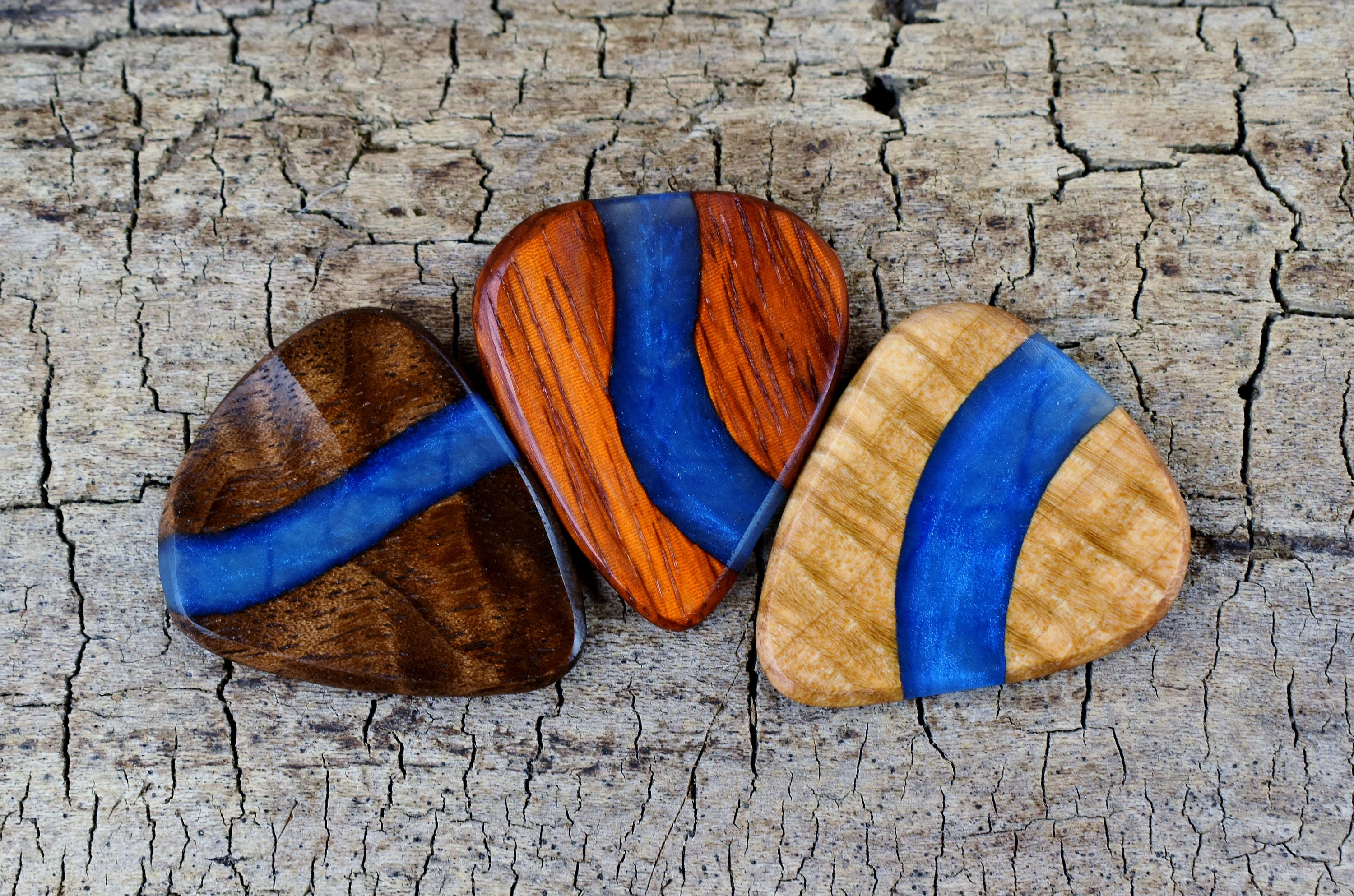 Resin River Wood Guitar Picks One Resin and Wood Guitar Pick (Choose