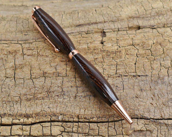 African Wenge Wood Pen with Copper Finish