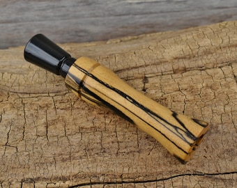 Black and White Ebony Wood Duck Call - Arkansas Magnum Single Reed