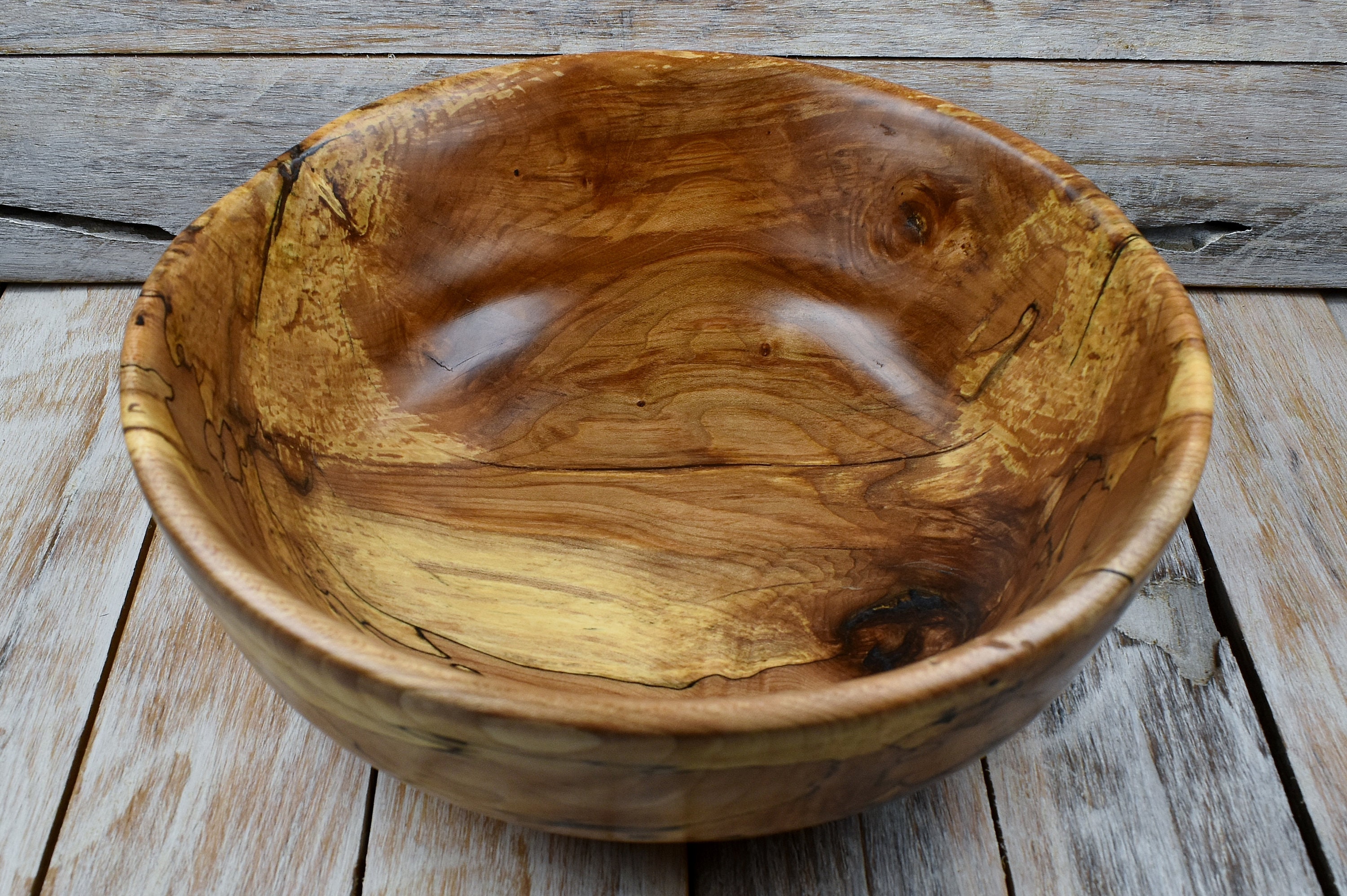 Wooden Centerpiece Bowl Spalted Maple Rustic Bowl Hand Carved Bowl Spalted Maple Bowl