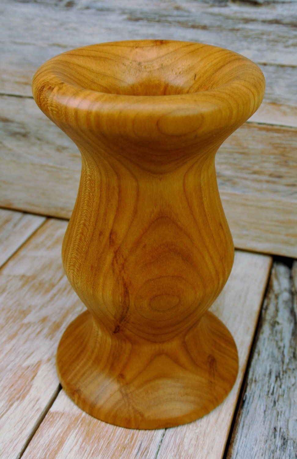 Wooden Vase Dry Vase Cherry Wood Carving Hand Carved Wooden