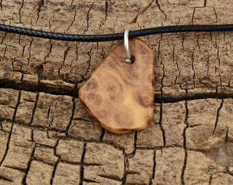 Australian Mallee Burl Wood Pendant Necklace - Handmade Wood Pendant - Rare Wood Necklace - 1 Wood Pendant - 18-20inch Adjustable