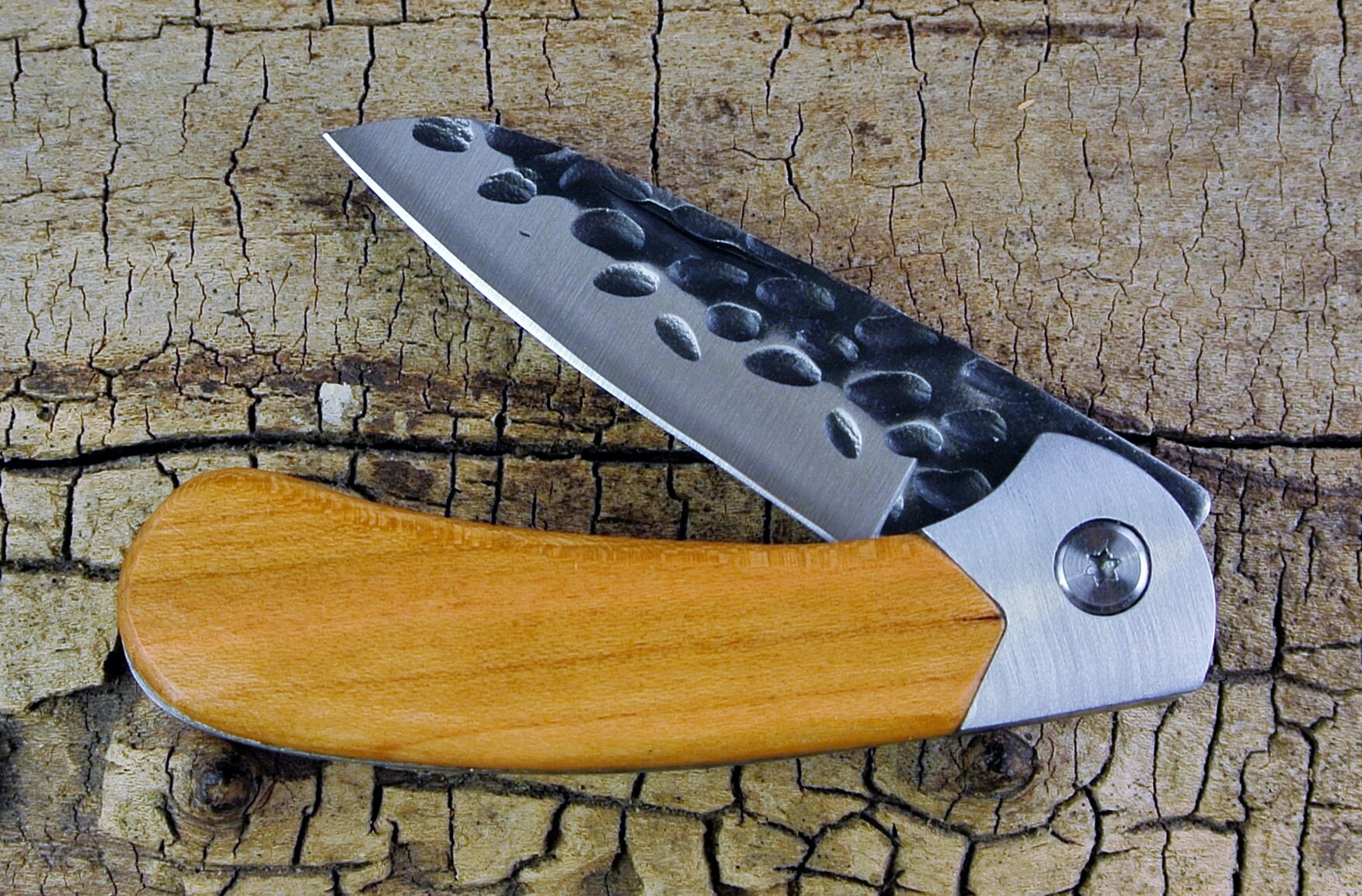 Pocket Knife with Wood Handle Cherry Wooden Handle Wood Pocket