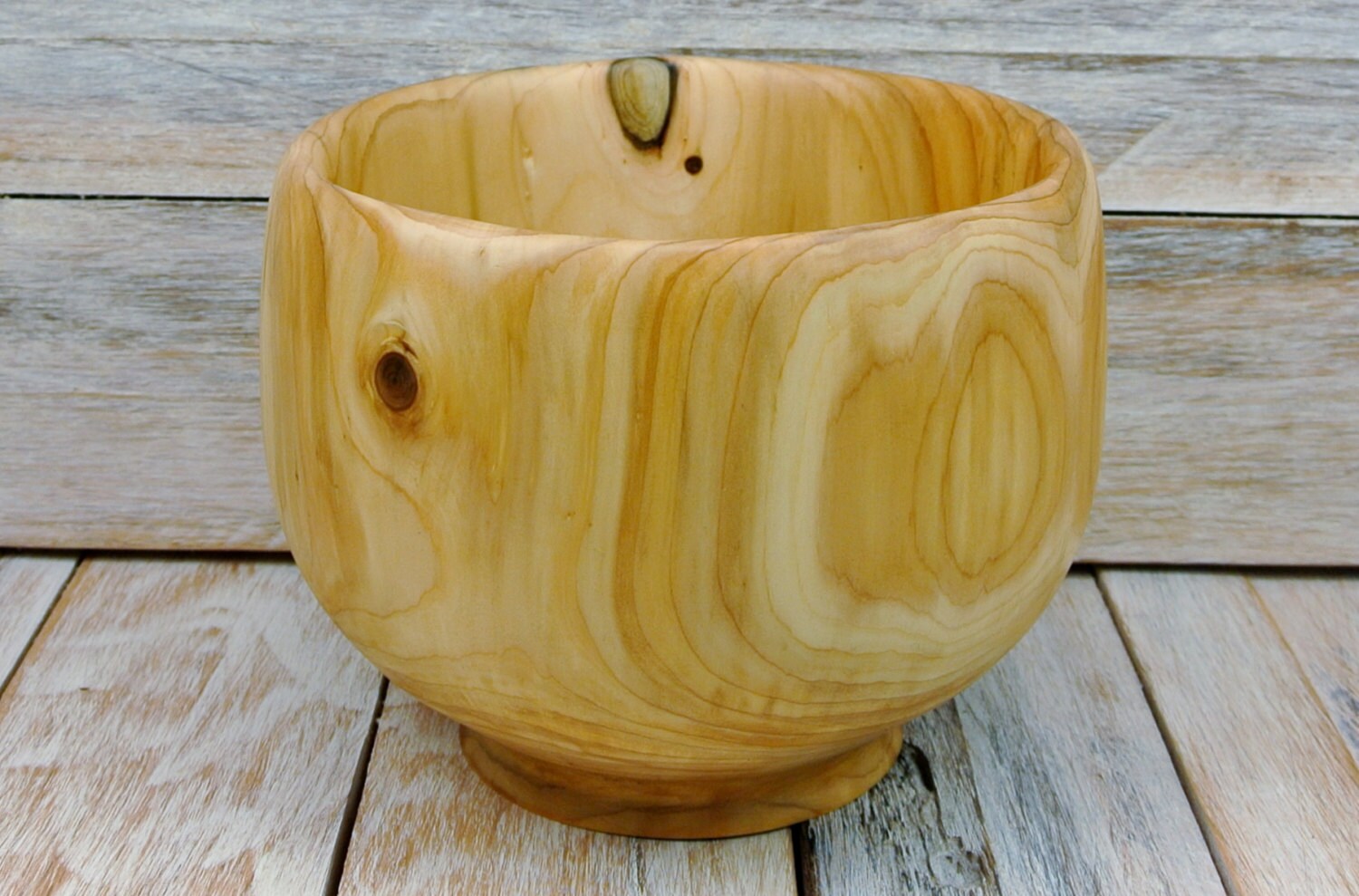 Wooden Centerpiece Bowl - Cedar Log Bowl - Log Bowl - Rustic Bowl ...