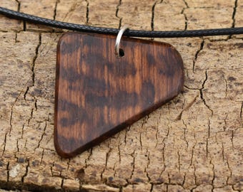 Snakewood Wood Pendant Necklace - Handmade Wood Pendant - Rare Wood Necklace - 1 Wood Pendant - 18-20inch Adjustable