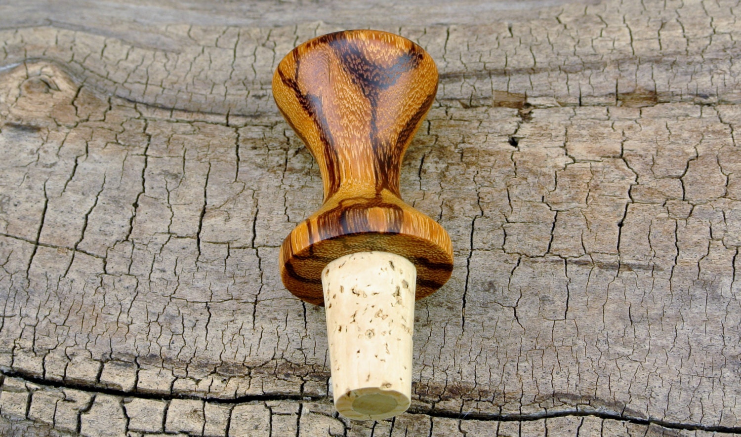 Wooden Wine Bottle Stopper Marblewood Wood Carving Cork Bottle