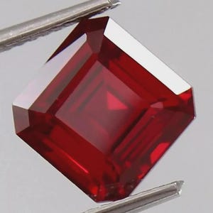 Natürlicher 25 KT + Makelloser dunkelroter Burma Rubin Asscher Schliff Edelstein AAA