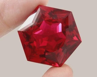 Hexagon Red Ruby Mozambique 11 kt natuurlijke gecertificeerde losse edelsteen AAA