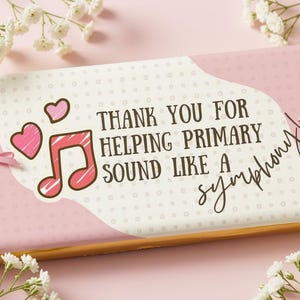 Étiquette cadeau pour responsable de la musique du programme primaire - Impression numérique uniquement