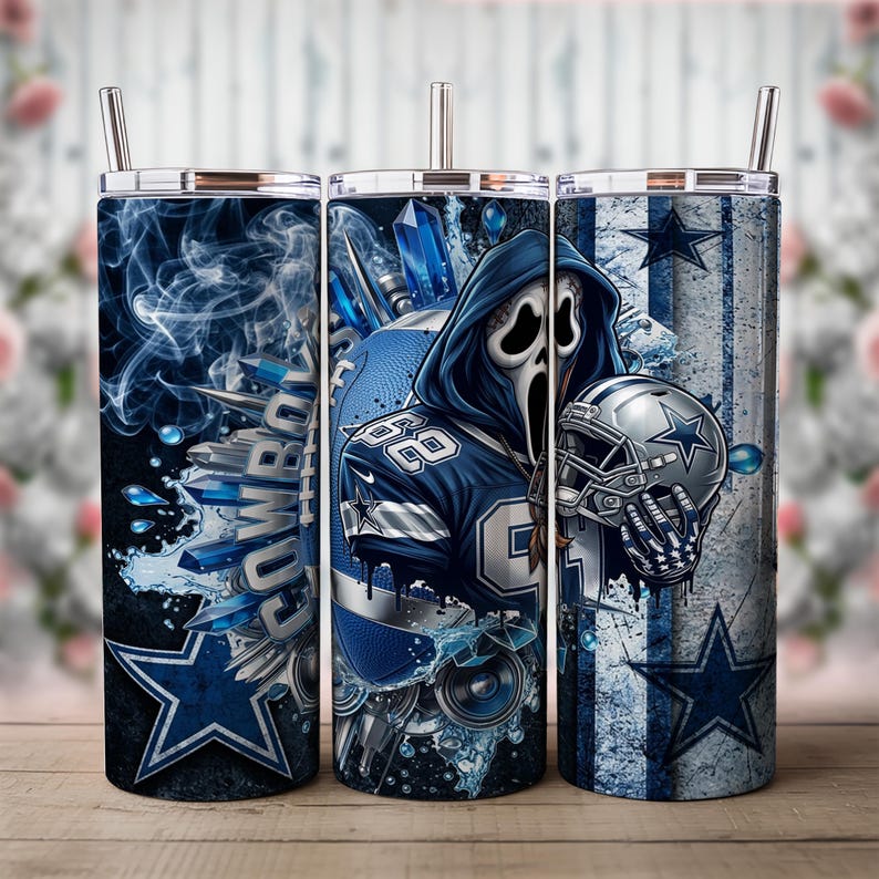 20oz Cowboy Tumbler Wrap, Football Team Sublimation Design (digital ...