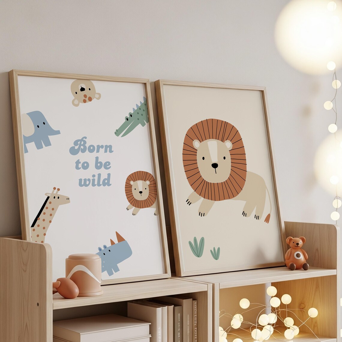 Animals Nursery Prints – Set of 6 | Jungle Safari Wall Art | Baby Room ...