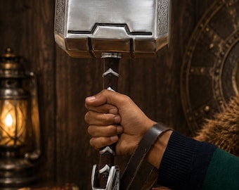 Personalized Thunder Hammer Replica Aluminum Cosplay Prop 1:1 Scale Handmade