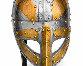 Handgefertigter deutscher Sallet-Helm, mittelalterlicher gotischer Ritterhelm aus Stahl, LARP-Cosplay-Rüstung