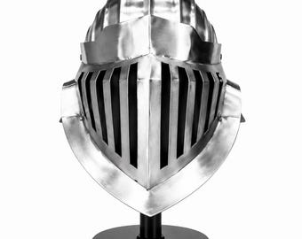 Handmade Alva Knight Helmet, Dark Fantasy Steel Medieval Helmet, LARP Cosplay Armor Replica