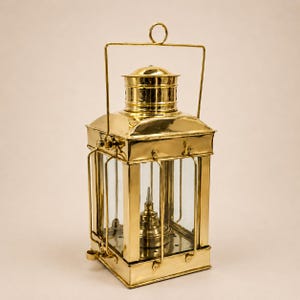 Brass Hurricane Lantern 12 Inch Vintage Oil Lamp Kerosene Hanging Nautical Light Decor Handmade