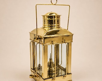 Brass Hurricane Lantern 12 Inch Vintage Oil Lamp Kerosene Hanging Nautical Light Decor Handmade