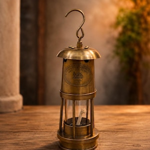 Brass Maritime Oil Lantern 6 Inch Nautical Ship Lamp Vintage Decor Handmade