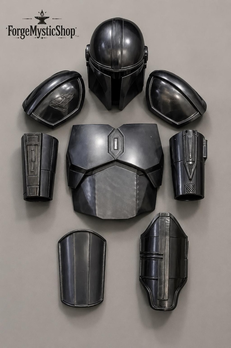 Authentic Mandalorian Silver Full Armor Suit - Wearable Star Wars Cosplay - Handcrafted Metal Costume Set image 1