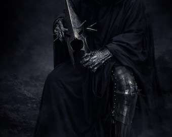 Witch King Armor Costume Fantasy Helmet Cape Gauntlets LARP Cosplay Replica Set