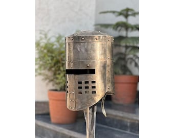 Monty Python Black Knight Helmet Handmade Steel | Holy Grail LARP Cosplay Costume