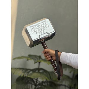 Handmade Thor Mjolnir Hammer Aluminium Replica Cosplay Prop Choose Size Display Gift