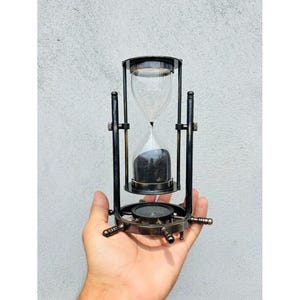 Handmade Brass Nautical Sand Timer Hourglass Vintage Maritime 5 Minute Sand Clock Gift