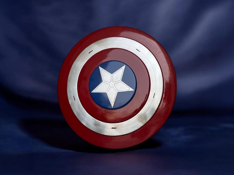 Handgefertigter Captain America Stil Metall Schild Replika Cosplay Avengers Wand Dekoration Prop Bild 1