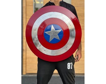 Handmade Captain America Metal Shield Replica Avengers Cosplay Prop Superhero Gift