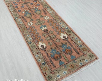 Handknuten ullmatta – Lyxig vintage turkisk stil