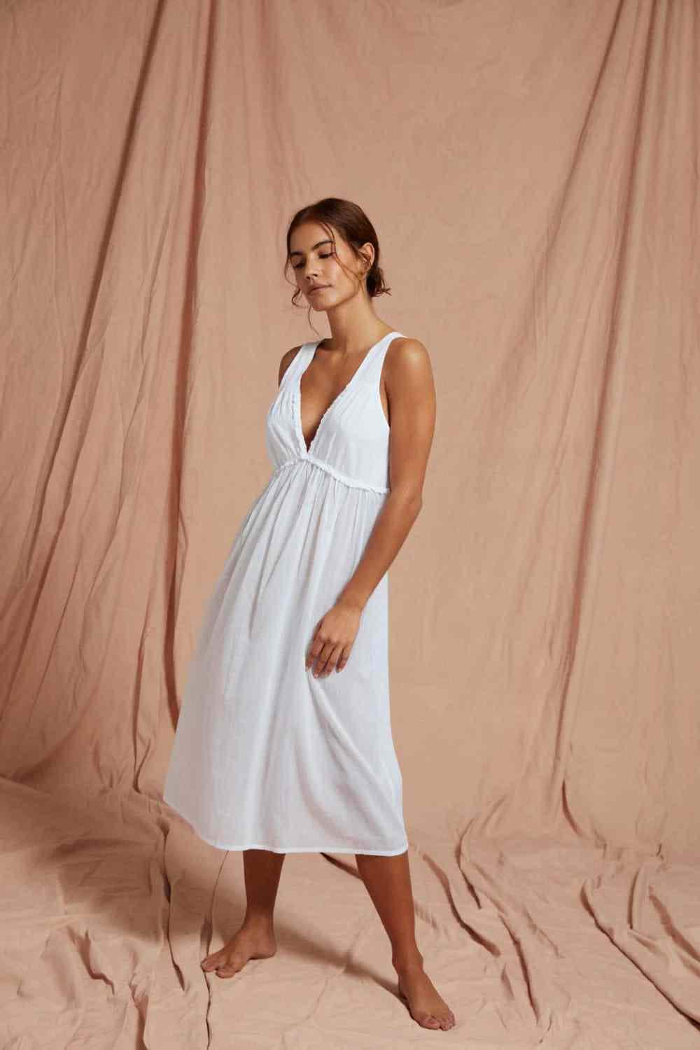 elegant decor cotton dress Blue Reverie Cotton Dress